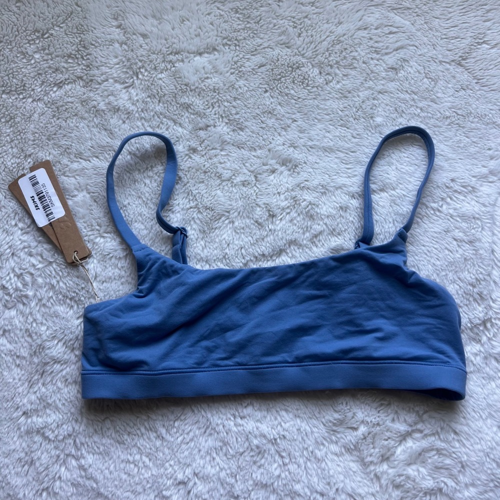 SKIMS Fits Everybody Scoop Bralette Arctic Blue BR-SCP-9182 Size XS NWT Womens
